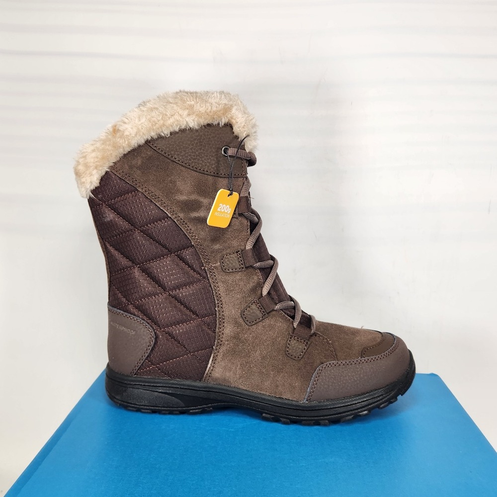 Columbia Ice Maiden II Boot Women Size 8.5 Cordovan Siberia Waterproof Insulated